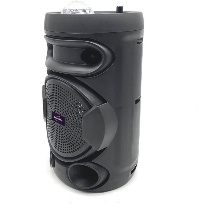 INOVALLEY KA02 BOWL - 400W Bluetooth light speaker - Karaoke function - Multicolored LED kaleidoscope ball - USB port, Micro-SD