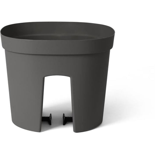 Balustrade pot - GARDEN ID Smile - Anth. 30 cm - Fits all balustrades - Water reserve - recycled and 100% recyclable