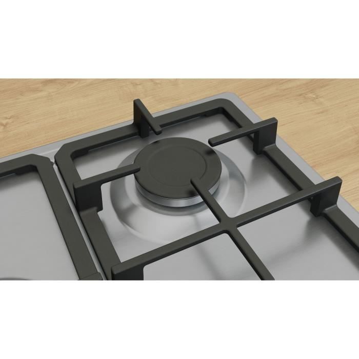 Gas hob - BOSCH Series 4 - 5 burners - 52 x 75 x 4.5 cm - PGQ7B5K90 - Stainless steel