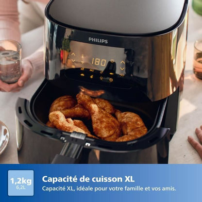 PHILIPS - Deep Fryer 1.2 kg - 2000W - Essential Connected Airfryer XL - dark slate - HD9280.60