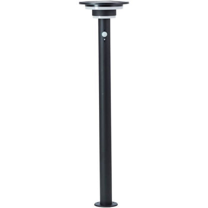 Outdoor bollard - BRILLIANT - GARVINA - LED and solar - Motion detector - Stainless steel and plastic - 4 W - Black