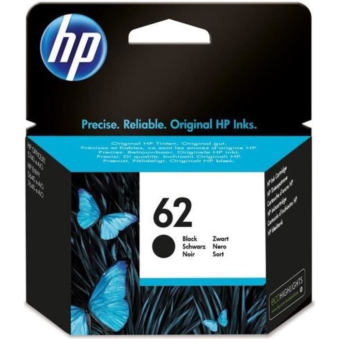 HP 62 Genuine Black Ink Cartridge for HP Envy 5540/5640/7640 (C2P04AE)