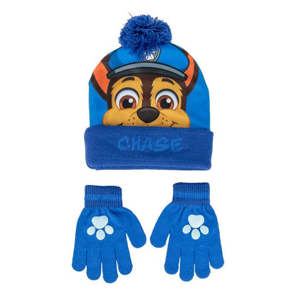 Paw Patrol Chase hat and gloves set
