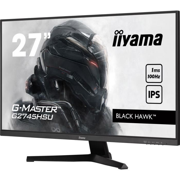 PC screen - IIYAMA - G2745HSU-B2 - 27 FHD - IPS - 100Hz - 1ms - HDMI/DP/USB HUB - Black