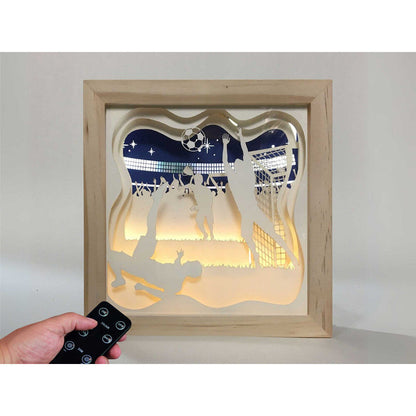 Magical Men's Football wood lamp