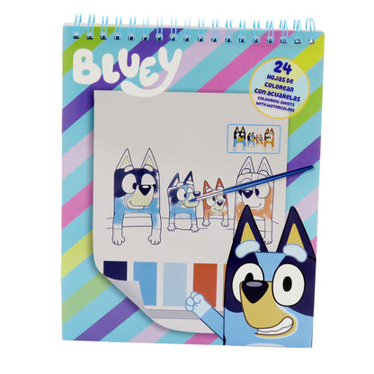 Bluey Watercolour colouring book