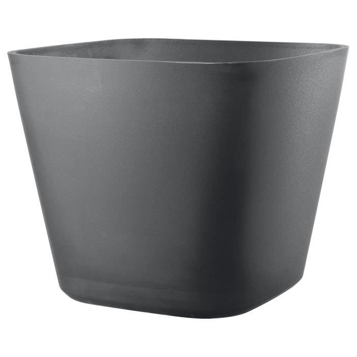 Square flower pot - DEROMA - Origin - 12 L - Grey