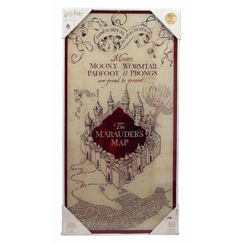 Harry Potter Map Marauder glass poster