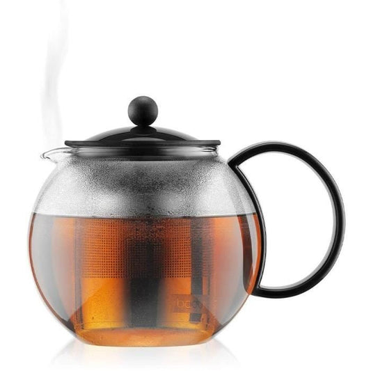 Assam - Theiere a bodum piston, plastic cover, stainless steel filter, 1.0 l