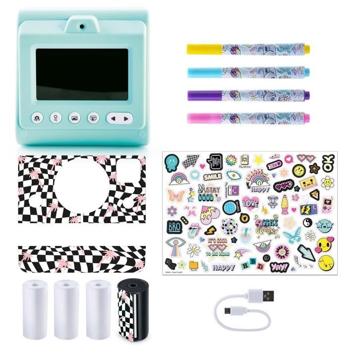 Canal Toys - Instant Print Retro Camera - 4 Rolls of Paper Including 1 Sticker, Markers and Stickers - CLK 019