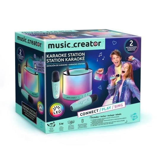 Canal Toys - Music Creator - Mini Karaoke Station - Luminous speaker with 2 wireless microphones - INF 044