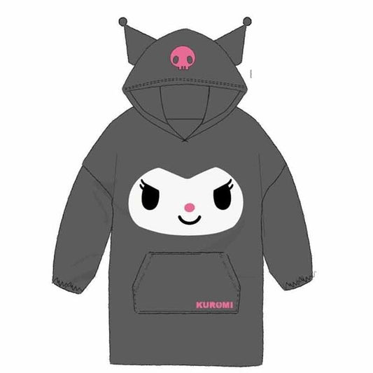 Hello Kitty Kuromi oversize sweatshirt coat adult coral