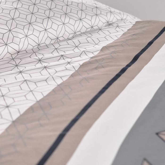 Double bed set -TODAY - 240x200 cm - 100% Cotton - Beige, Black and White