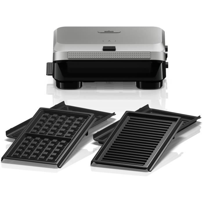 Grill - BRAUN - Sandwich Maker 5 SM5005 - 800 W - Stainless steel / Black