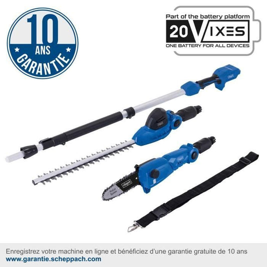 2 in 1 Tool Cordless Pruner + Hedge Trimmer - SCHEPPACH C-PHTS410-X- 20V IXES - without battery or charger