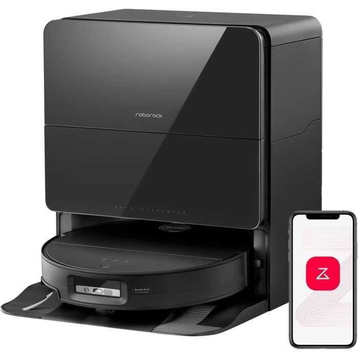 ROBOROCK Saros 10 Black - Robot Vacuum Cleaner - 22,000 Pa - DuoDivide Anti-Tangle - Ultra-thin Design - FlexiArm Brush