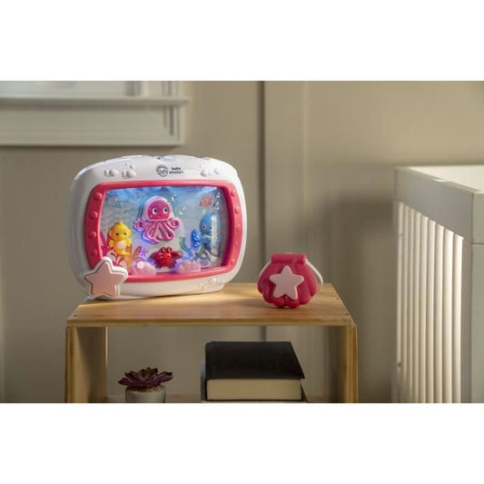 BABY EINSTEIN Baby Night Light - Pink Sea Dreams - 25 min setting light, sound, music or soothing ocean sounds, remote control