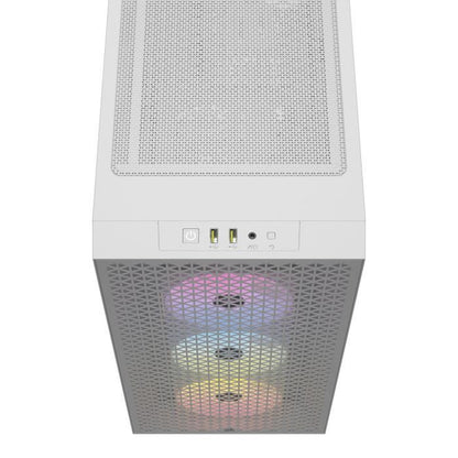 PC case - CORSAIR - 3000D RGB AIRFLOW - ATX Mid-tower - 3 AR120 RGB fans - White - (CC-9011256-WW)