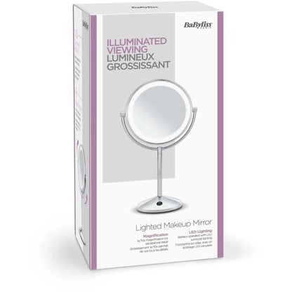 Mirror - Babyliss 9436th - Rotary 2 sides - 19 cm in diameter - Sweet ambient lighting