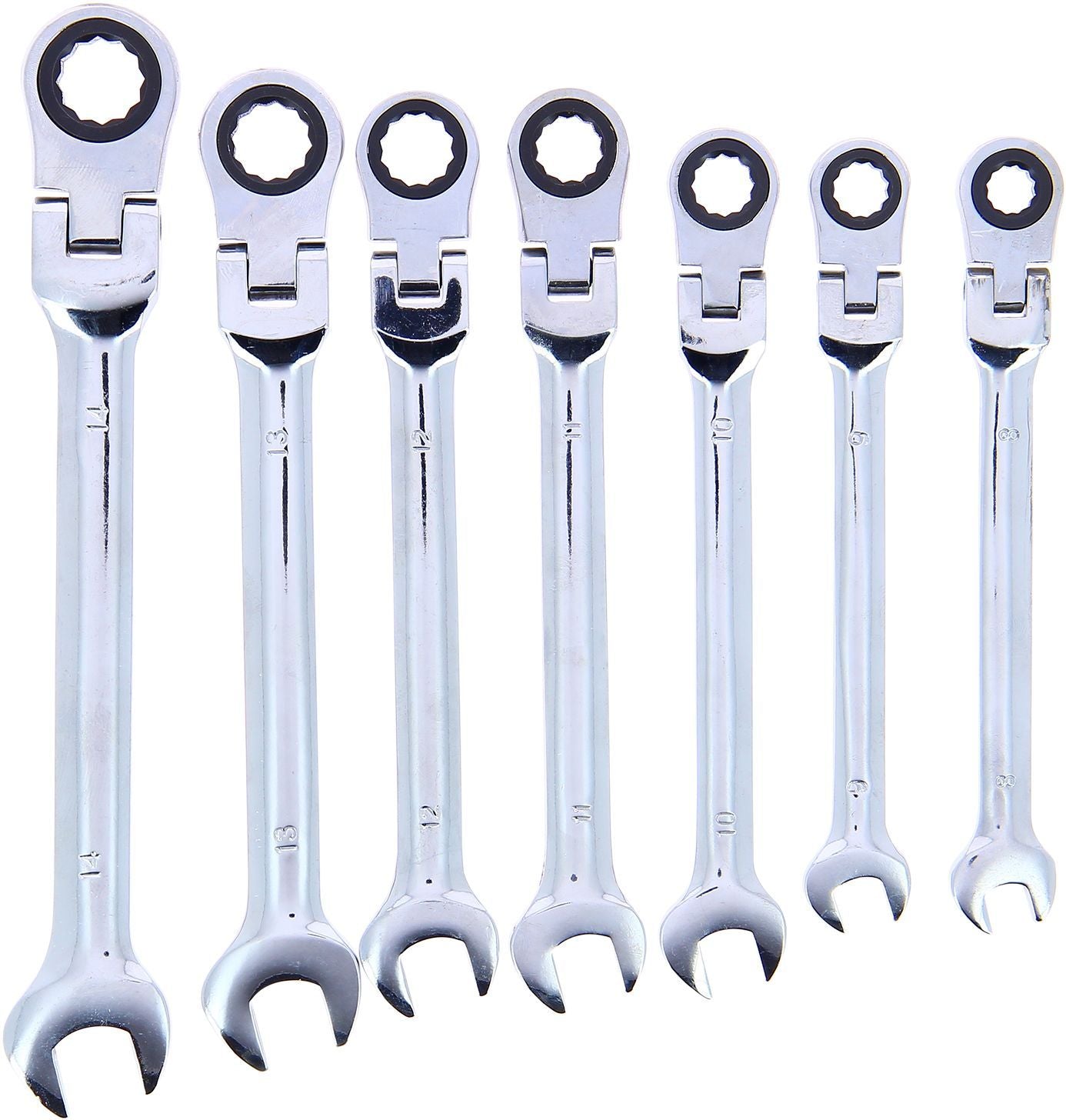 7 Ratchet combination wrenches - PRECISION STEEL