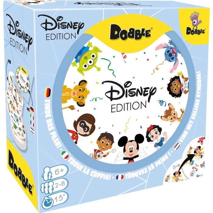 Dobble: Disney 100 years|Zygomatic - Board game - 5 mini-games - from 6 years old