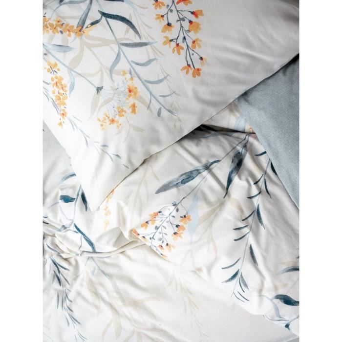 Bedding set - 1 duvet cover 220 x 240 cm + 2 pillowcases 60 x 60 cm - 100% cotton - Blue