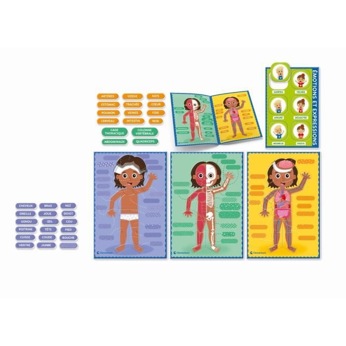 Montessori - Clementoni - The Human Body - Educational game to learn how the body is made inside and out - D