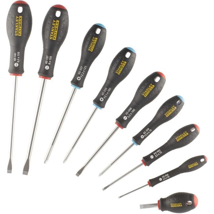 Set of 9 Screwdrivers - STANLEY FATMAX - FMHT65424-0 - Electrician + Mechanic + Pozidriv
