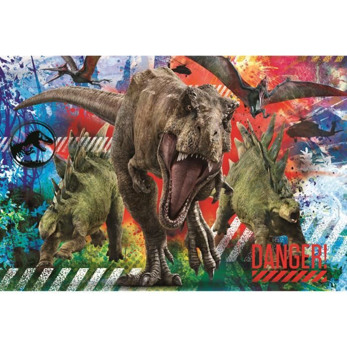 CLEMENTONI - 26456 - SuperColor 60 pieces Maxi - Jurassic World