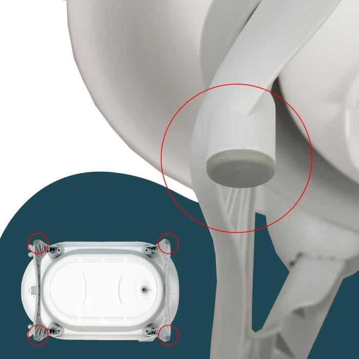 Folding bathtub - 23x80x49 cm - Grey white - LOOPING