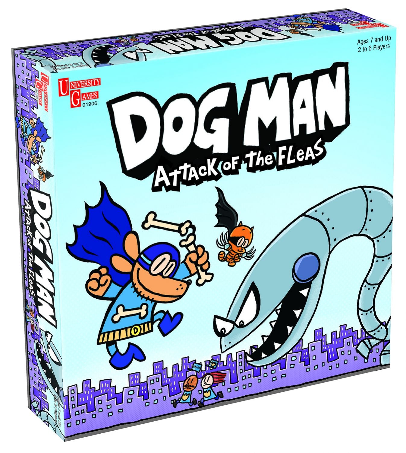 Dog Man Attack of the Fleas Board Game | For 2-6 Players