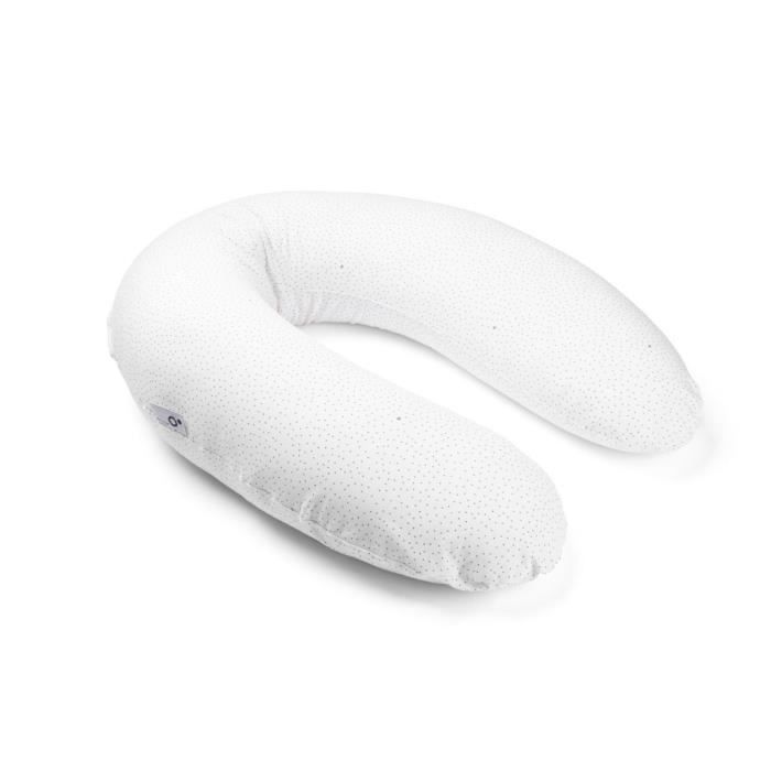doomoo Buddy Maternity and Nursing Pillow - Optimal Comfort for Mom and Baby, Silver Dots