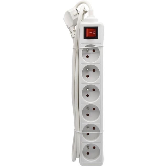 Household unit - GAO - 6 sockets - With switch, 1.4m cable, child protection