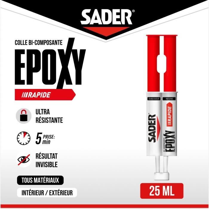 SADER Rapid Bi-Component Epoxy Glue Syringe - 30 ml