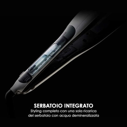 Professional Steam Straightener - Bellissima - Steam Elixir - Ceramic Plate + Argan Oil + Protective Case - 4 Temperatures