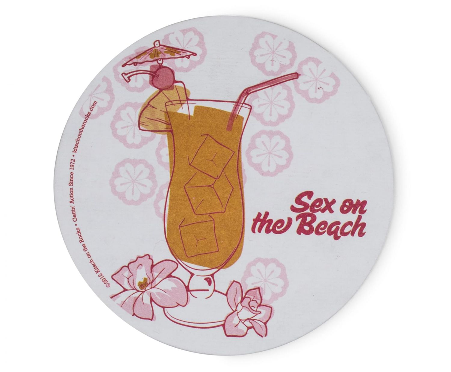 Single Retro Cork Drink Coaster - Sex On The Beach