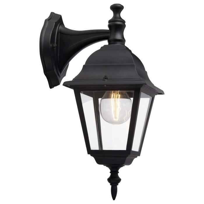 Brilliant - Newport Outdoor applique - Descendant - Black color - Metal/Glass E27 1x60w