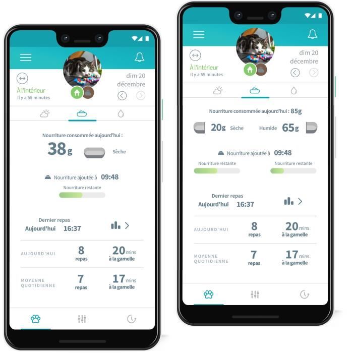 Surefeed food dispenser with connected electronic chip - white (delivered without the hub)