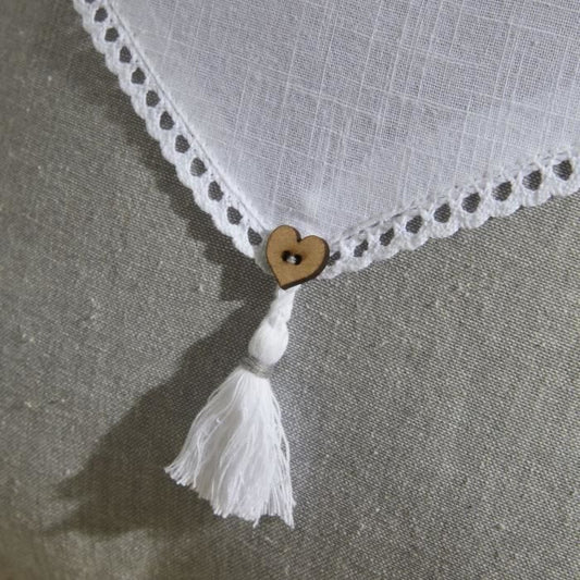 Cushion - TODAY - CHARME - Slub x Chambray x Pompon Capucune - 40 x 40 cm