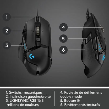 Logitech G502 HERO Souris Gaming