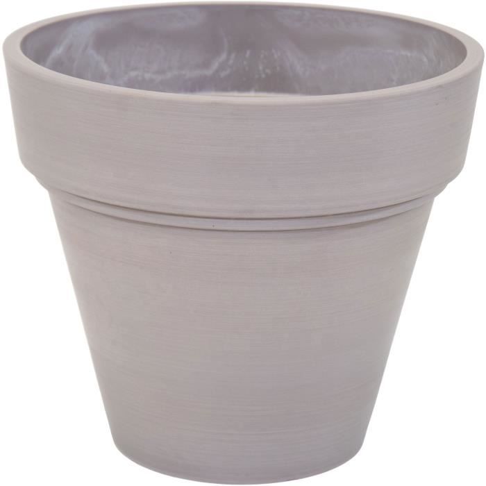Pot - MEGA COLLECTIONS - Ecostone Planter - Ø 55 cm - H 51 cm - Taupe