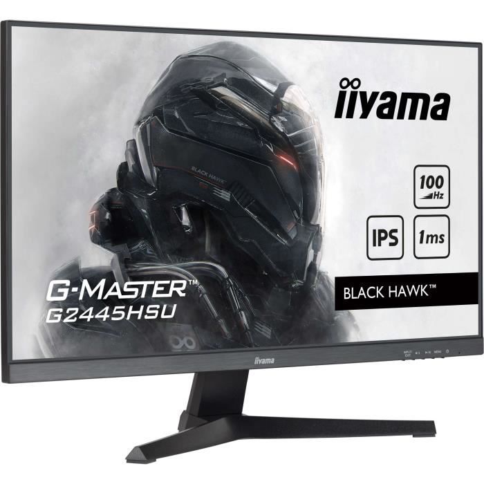 PC screen - IIYAMA - G2445HSU-B2 - 24 FHD - IPS - FreeSync - 100Hz - 1ms - Black