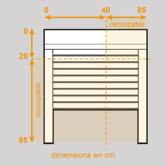Aluminum electric shutter - L 100 x H 120 cm
