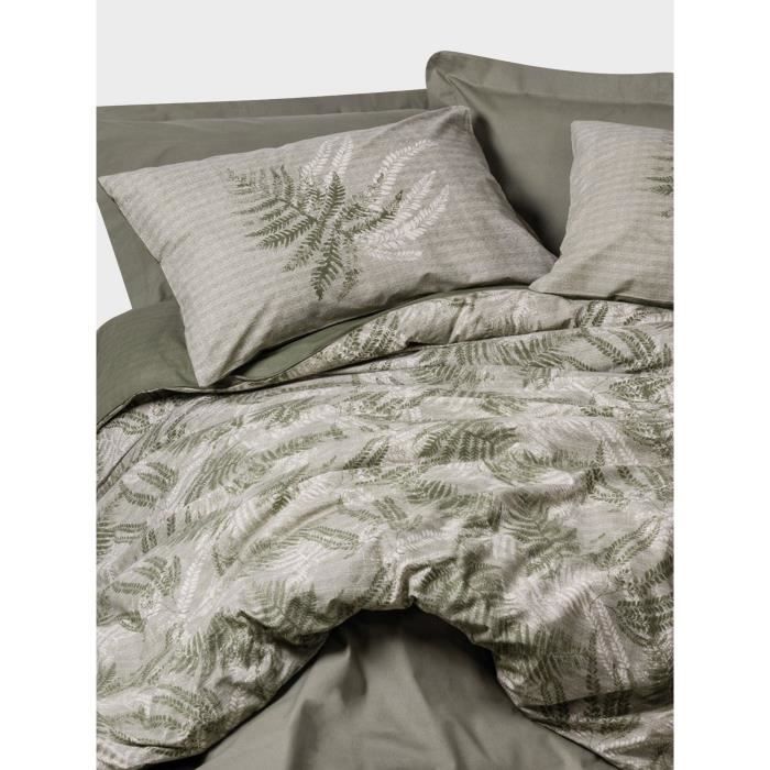 Bedding set - 1 duvet cover 220 x 240 cm + 2 pillowcases 60 x 60 cm - 100% cotton - Khaki