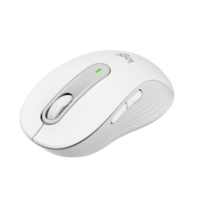 Logitech Signature M650 Wireless Mouse - Silent, Bluetooth, Programmable Buttons - White