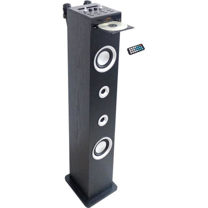 Inovalley HP49CD - Bluetooth sound tower - CD player and Karaoke function - 100W - FM radio - USB port - Aux-in input - Black