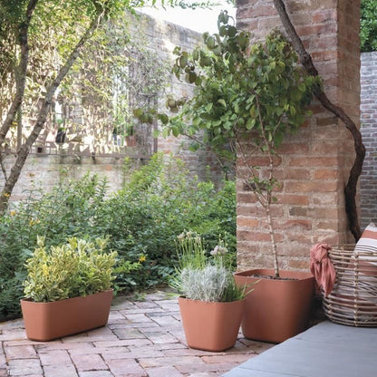 Square flower pot - DEROMA - Origin - 29 L - Terracotta