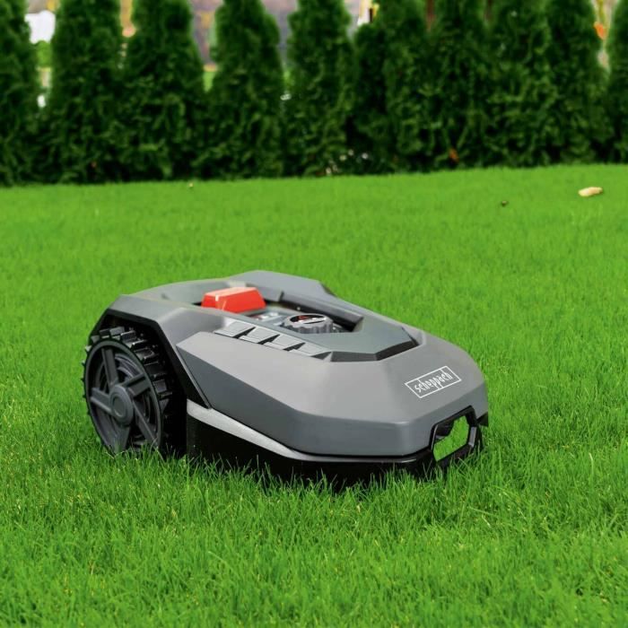 Scheppach RoboCut L500 Connected Robot Lawn Mower 400m2 with Charging Station | Up to 400 m² | Rain Sensor | WiFi & BT