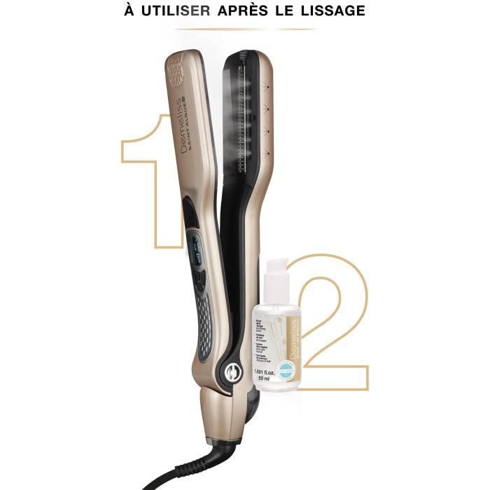 SAINT ALGUE 3992 - Demeliss Titanium box: Steam straightener + Elixir Ritual shine treatment 50ml - 150 ° C to 230 ° C - Auto stop