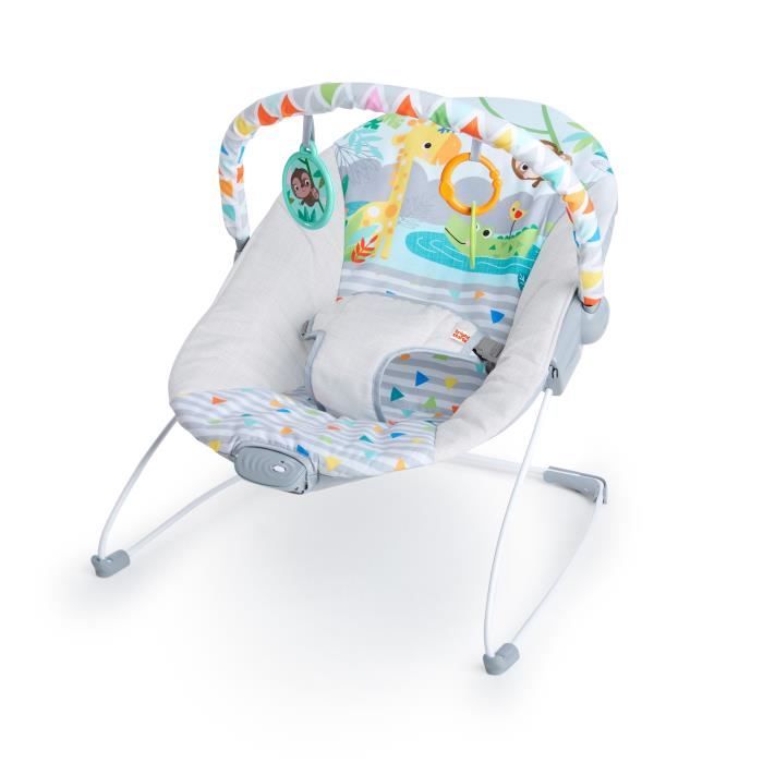 BRIGHT STARTS Baby bouncer - vibrating - safari fun 